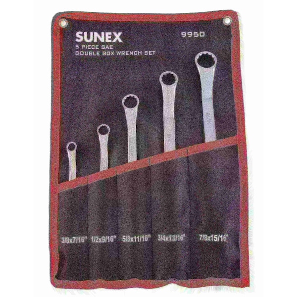 Sunex WRENCH SET 5PC FULLY POLISHED SAE DBL BX SU9950 - main